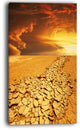 "Drought Land Under Dramatic Sky" Modern Landscape Wall Art Canvas, 16"x32"