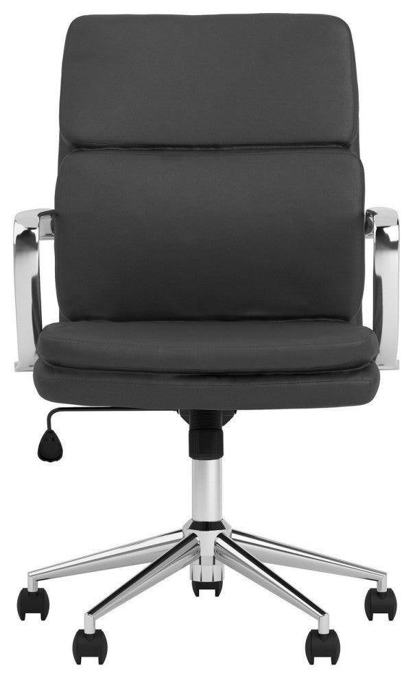 Standard Back Upholstered Office Chair, Black