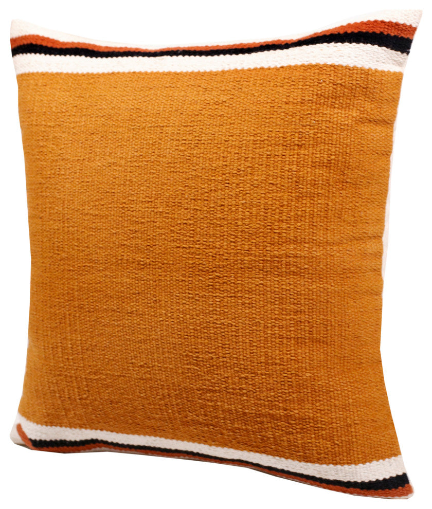 Southwestern Woven Bordered Stripe Throw Pillow, 20" x 20"