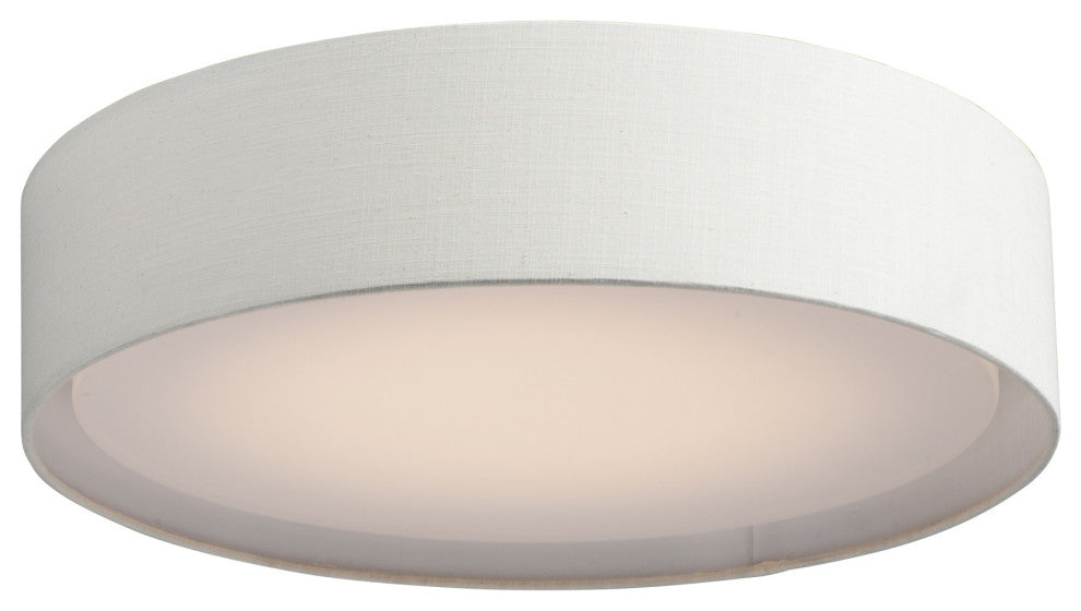 Maxim 10222 Prime 20"W LED Flush Mount Drum Ceiling Fixture - Oatmeal Linen