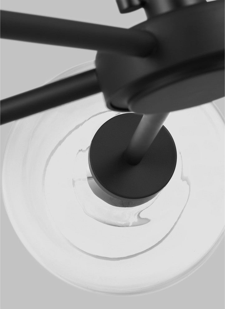 Codyn Five Light Large Chandelier, Midnight Black