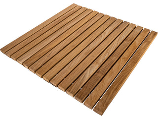 Nordic Style Natural Teak Shower and Bath String Mat 19.6"³x19.6"³