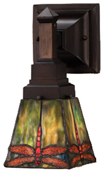 Meyda Lighting 48187 5"W Prairie Dragonfly Wall Sconce