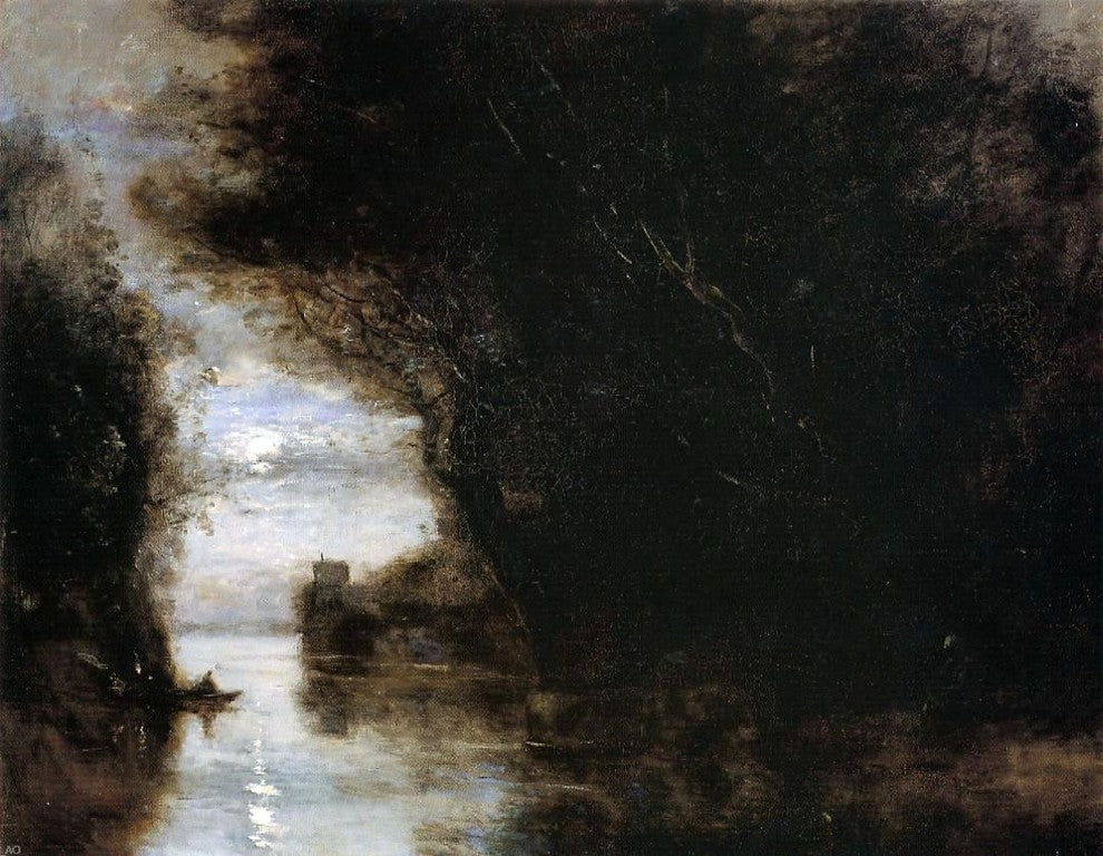 Jean-Baptiste-Camille Corot Moonlit Landscape Wall Decal