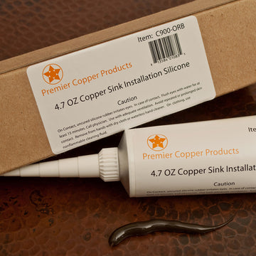 15" Square Hammered Copper Bar/Prep Sink, 3.5" Drain Opening