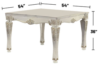 Wood Counter Height Table, Antique Pearl Finish