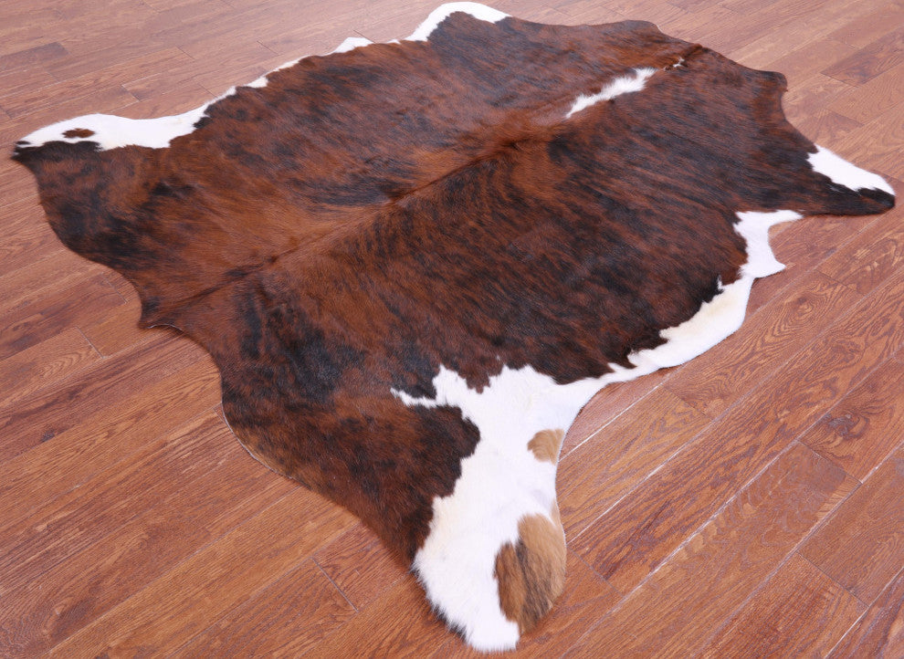 6' 11" X 5' 6" Natural Cowhide Rug C1592