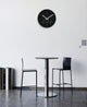 Big City Wall Clock, Round, Glass,  Black, Battery Operated
