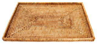 Artifacts Rattan Rectangular Flat Tray, Honey Brown