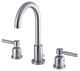 Fauceture Widespread Bathroom Faucet With Brass Pop-Up, Brushed Nickel