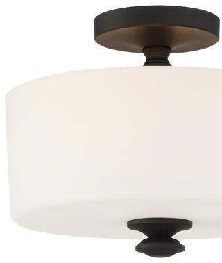 Travis 2 Light Black Forged Ceiling Mount