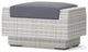 Cannes 5 Piece Aluminum Outdoor Patio Motion Club Chair and Ottoman Set, Gray
