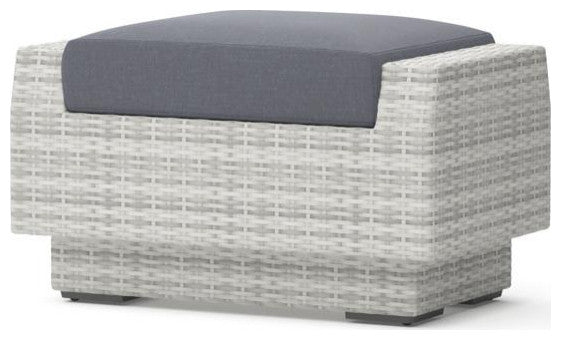Cannes 5 Piece Aluminum Outdoor Patio Motion Club Chair and Ottoman Set, Gray