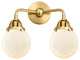 Beacon Bath Vanity Light, Satin Gold, Matte White, Matte White