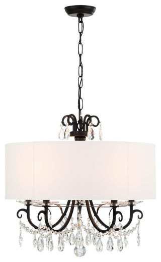 Othello 5 Light Matte Black Chandelier
