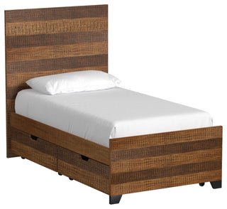 Urban Rustic Wood Complete Bed, Brushed Wheat, Twin