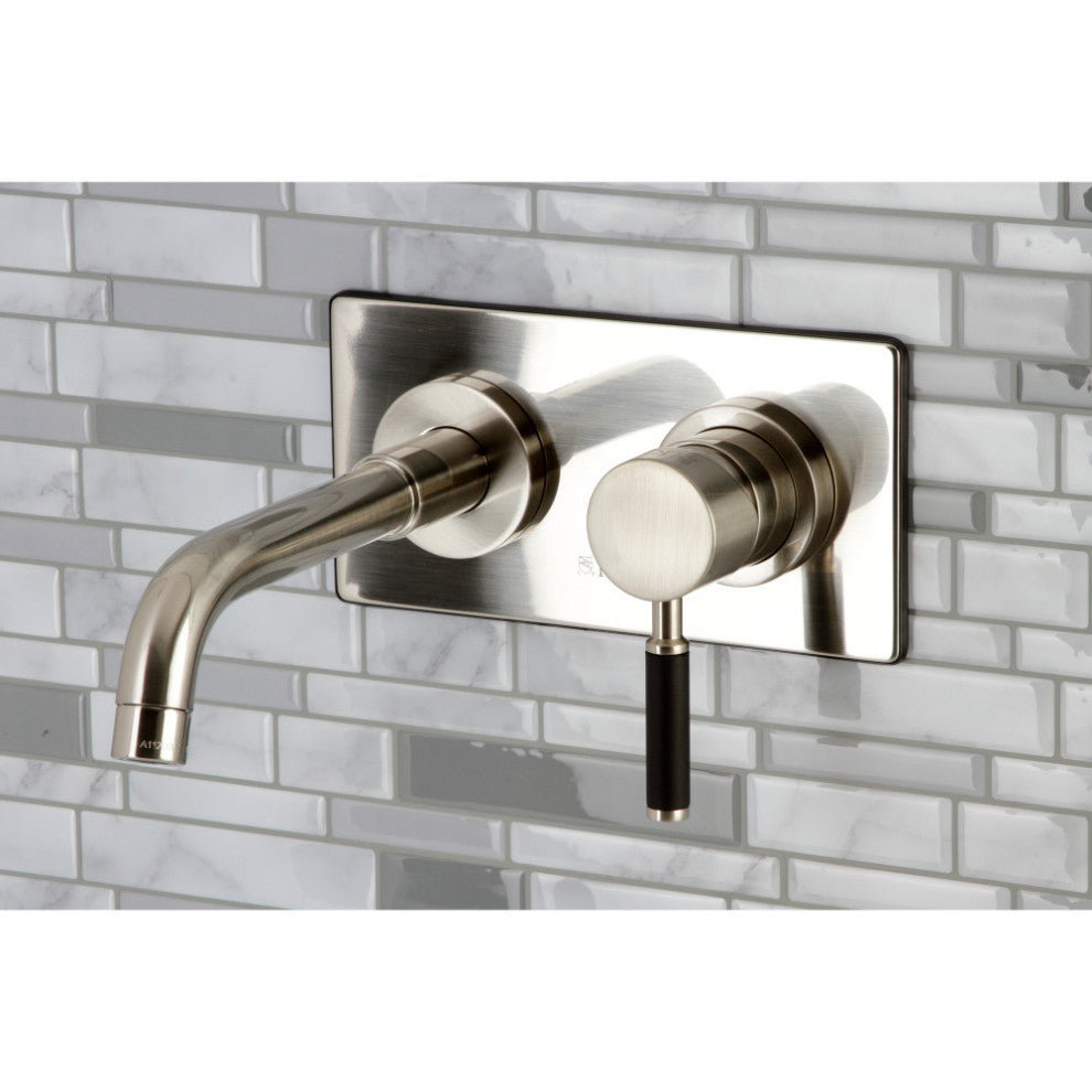 KS8118DKL Single-Handle Wall Mount Bathroom Faucet, Brushed Nickel