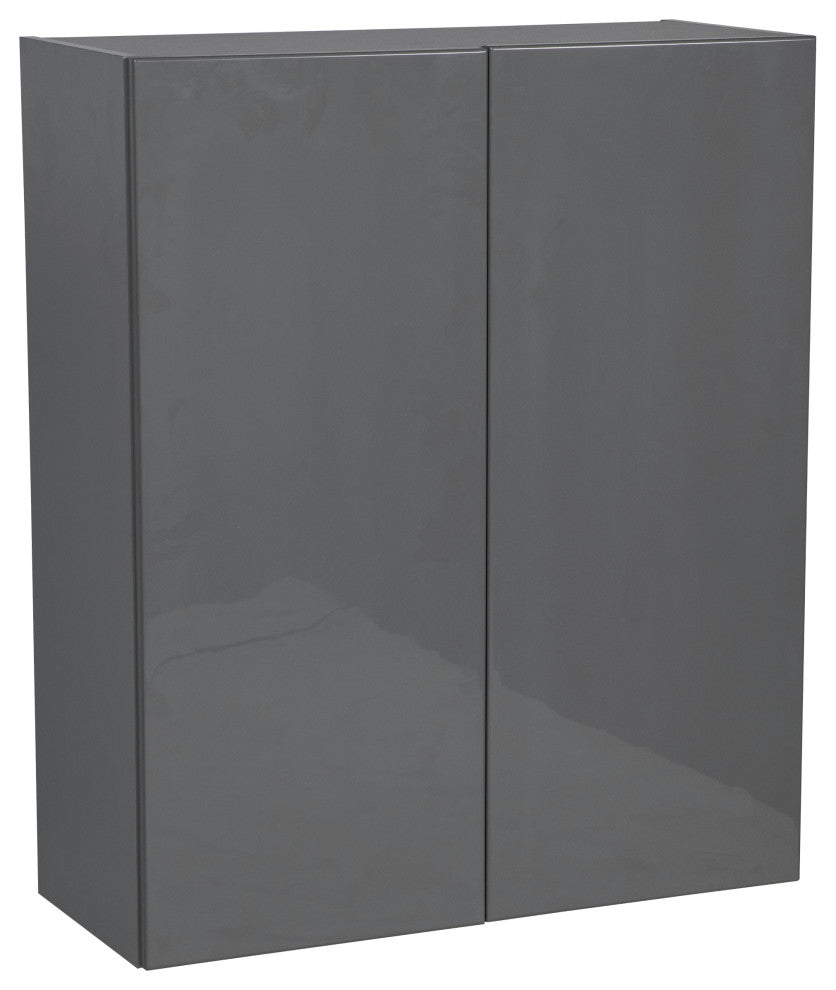 30 x 36 Wall Cabinet-Double Door-with Grey Gloss door