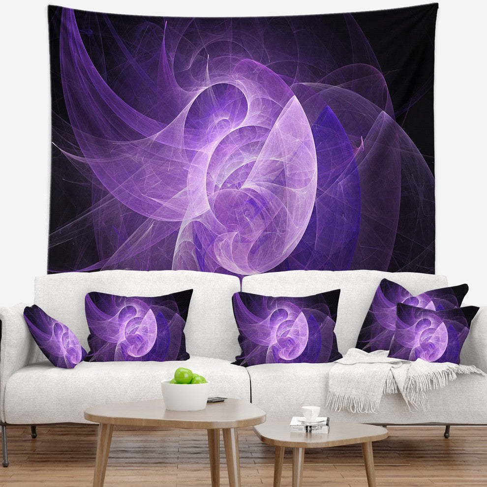 Purple Mystic Psychedelic Design Abstract Wall Tapestry, 60"x50"