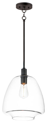 Maxim Lighting Babylon 11.5" 1-Light Pendant, Black/Clear, 11116CLBK