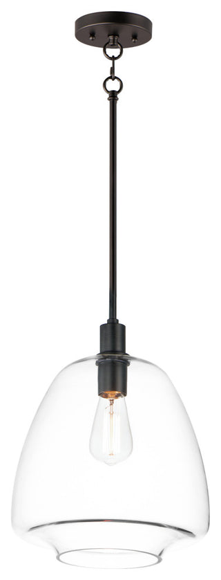 Maxim Lighting Babylon 11.5" 1-Light Pendant, Black/Clear, 11116CLBK
