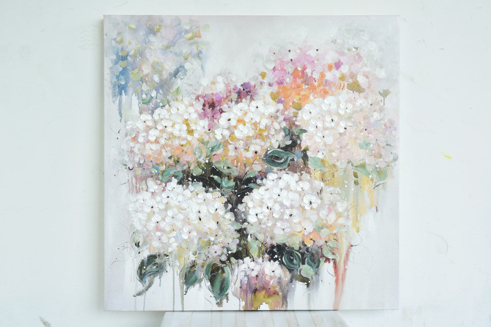 "Blooming flower" (20"x20") Canvas Artwork; Original Art; Modern Art