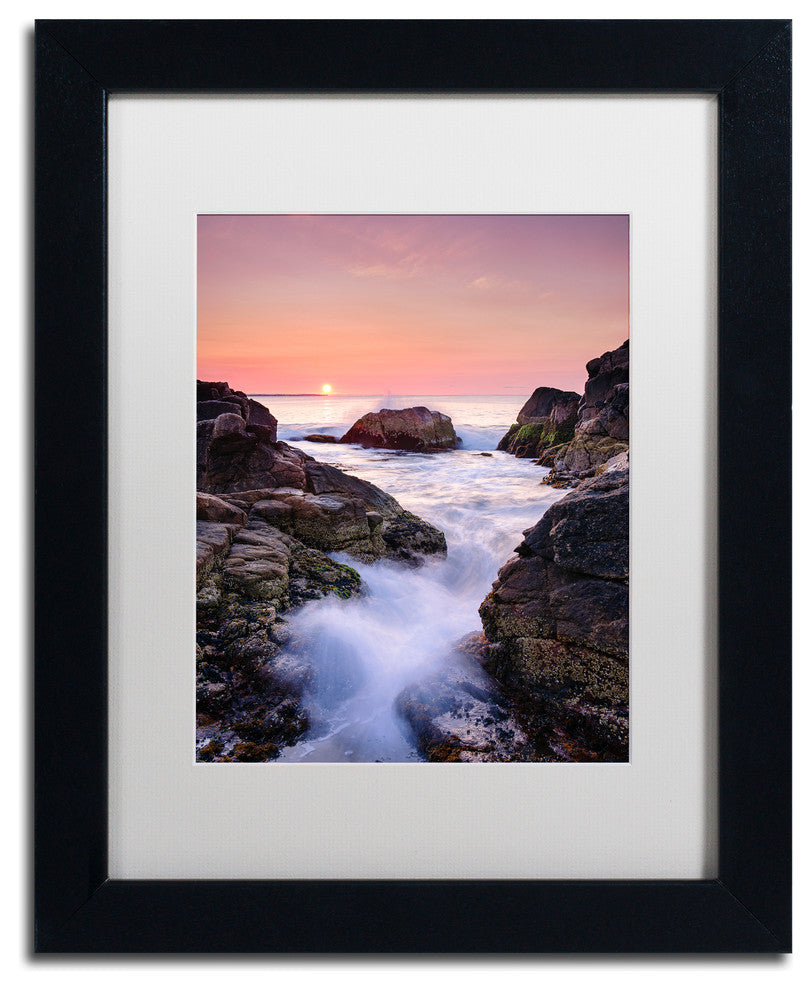 Michael Blanchette 'Hazard Rocks' Art, Black Frame, White Mat, 14x11