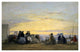 "On the Beach, Sunset" Digital Paper Print by Eugene Boudin, 38"x25"