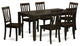 7 Pc Dining room set for 6-Dining Table with Leaf and 6 Kitchen Dining Chairs