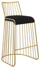 Rivulet Gold Stainless Steel Upholstered Velvet Bar Stool