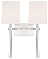 Bromley 2 Light Polished Nickel Wall Mount