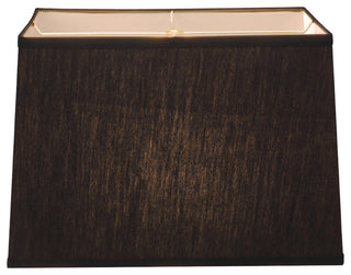 36061 Rectangle Hardback Shaped Spider Lamp Shade, Black, 7"+14"x(9"+16"x11"