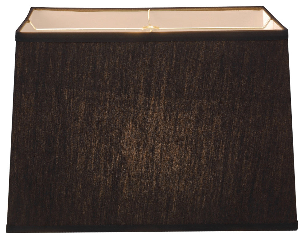 36061 Rectangle Hardback Shaped Spider Lamp Shade, Black, 7"+14"x(9"+16"x11"