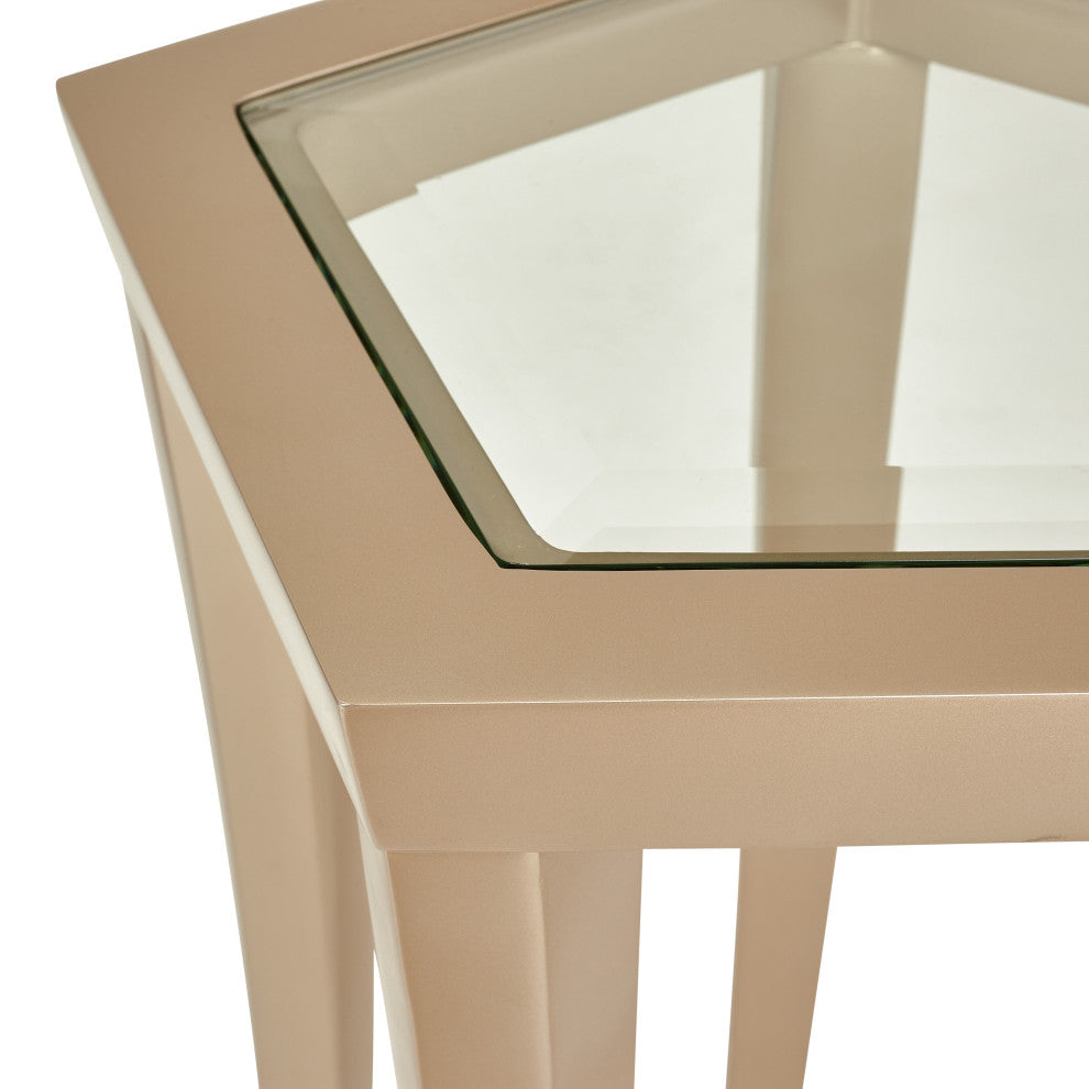 La Rachelle Chairside Table - Medium Champagne