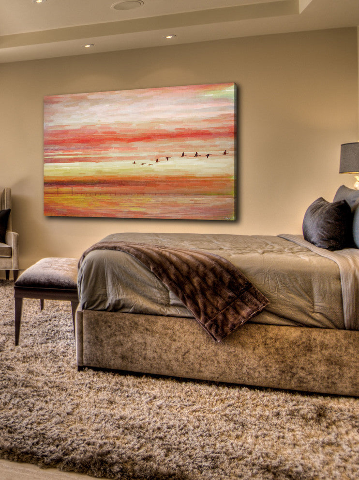 "Flying South" Fine Art Canvas Print, 18"x12"