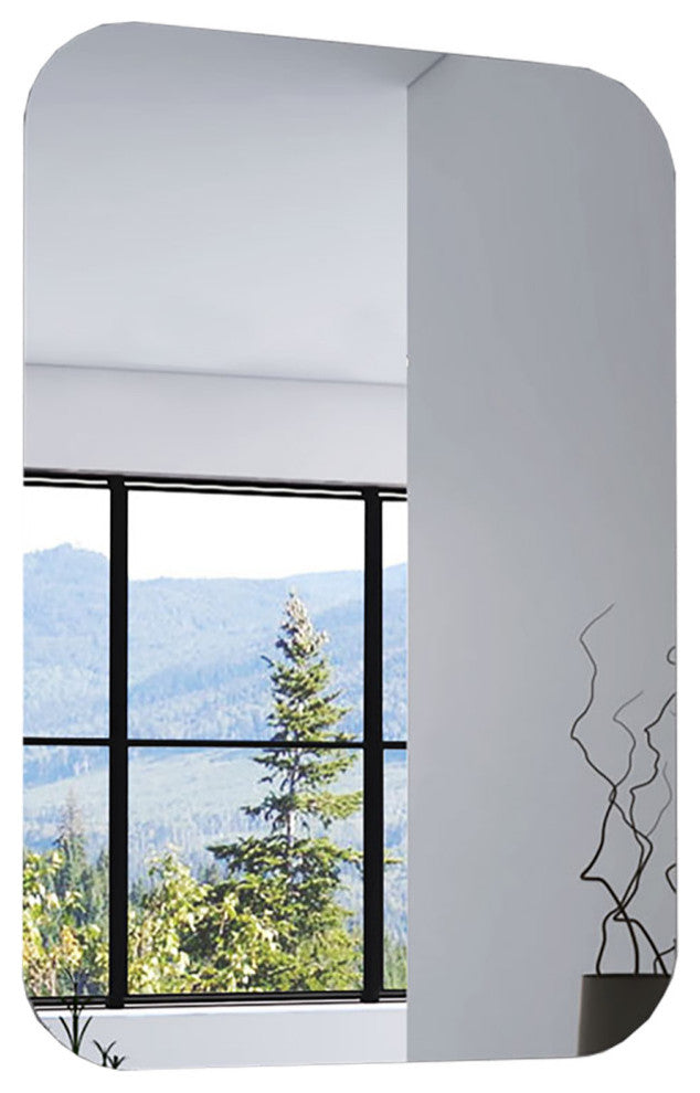 DEPOT E-SHOP Saint Claire Frameless Mirror with Rounded Corners