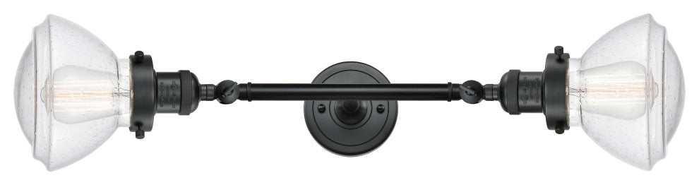 INNOVATIONS 208L-BK-G324 2-Light Bath Vanity Light Matte Black