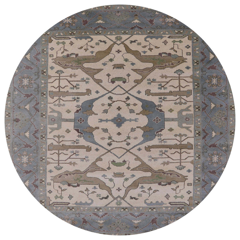 Ahgly Company Indoor Round Mid-Century Modern Area Rugs, 5' Round