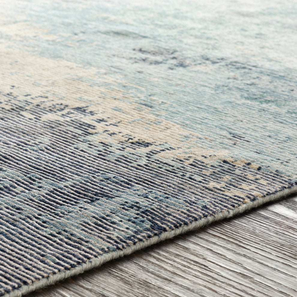 Surya Baranof BRF-1000 Modern Area Rug, Aqua, 8' x 11' Rectangle