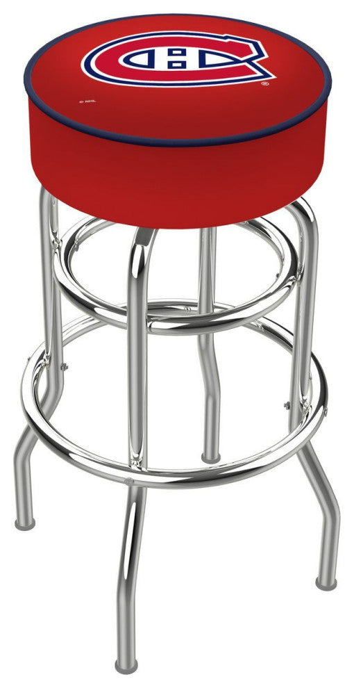 Holland L7C1 Montreal Canadiens 30" Double-Ring Bar Stool - Chrome