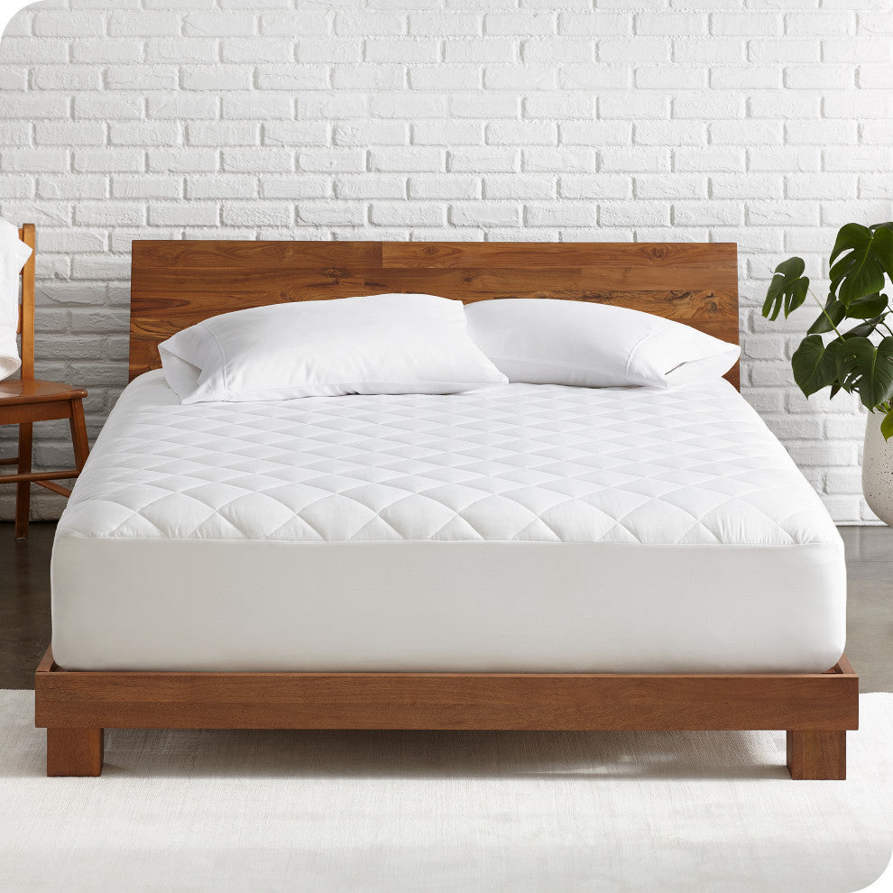 Bare Home Quilted Fitted Mattress Pad, Full