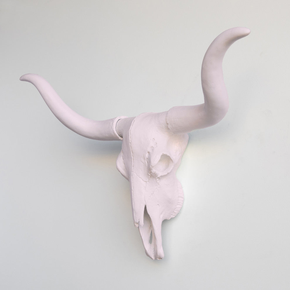 Large Faux Skull Texas Longhorn, Pink