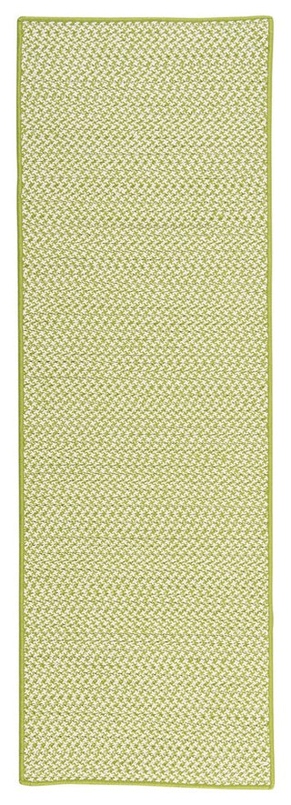 Outdoor Houndstooth Tweed OT69 Lime Indoor/Outdoor Area Rug, Rectangular 2'x4'