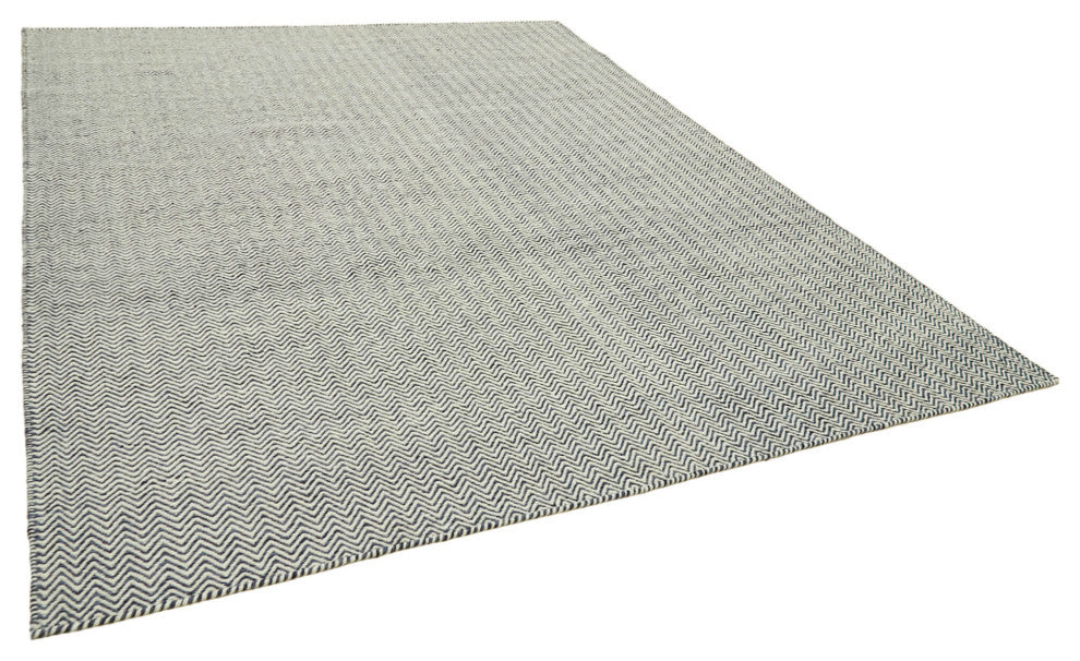 Rug N Carpet - Handwoven Modern Design 8' 0'' x 10' 0'' Wool Unique Kilim Rug