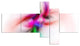 Colorful Electromagnetic Field, Abstract Wall Art Canvas, 60"x32", 5 panels