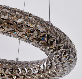 Halo LED Chandelier, Smoke