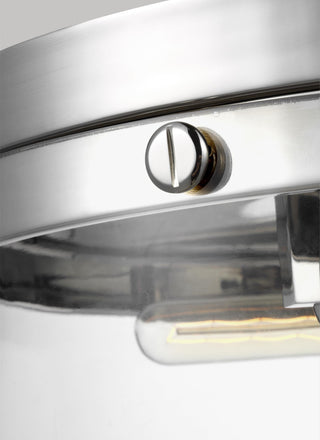 Garrett Large Flush Mount, Polished Nickel