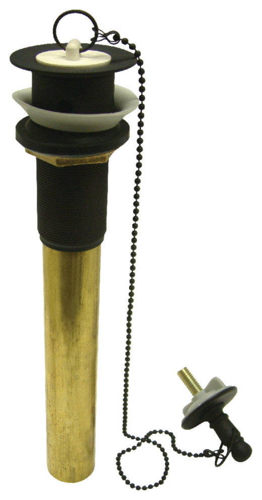Kingston Brass Chain and Plug Pull-Out Drain without Overflow, Oil Rubbed Bronze