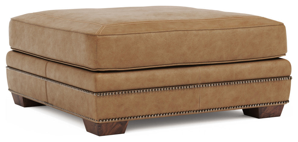 Bernhardt Grandview Leather Ottoman