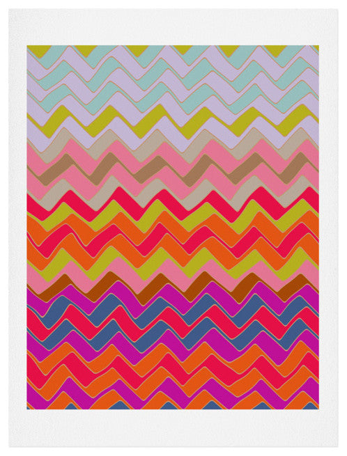 Deny Designs Sharon Turner Geo Chevron Art Print